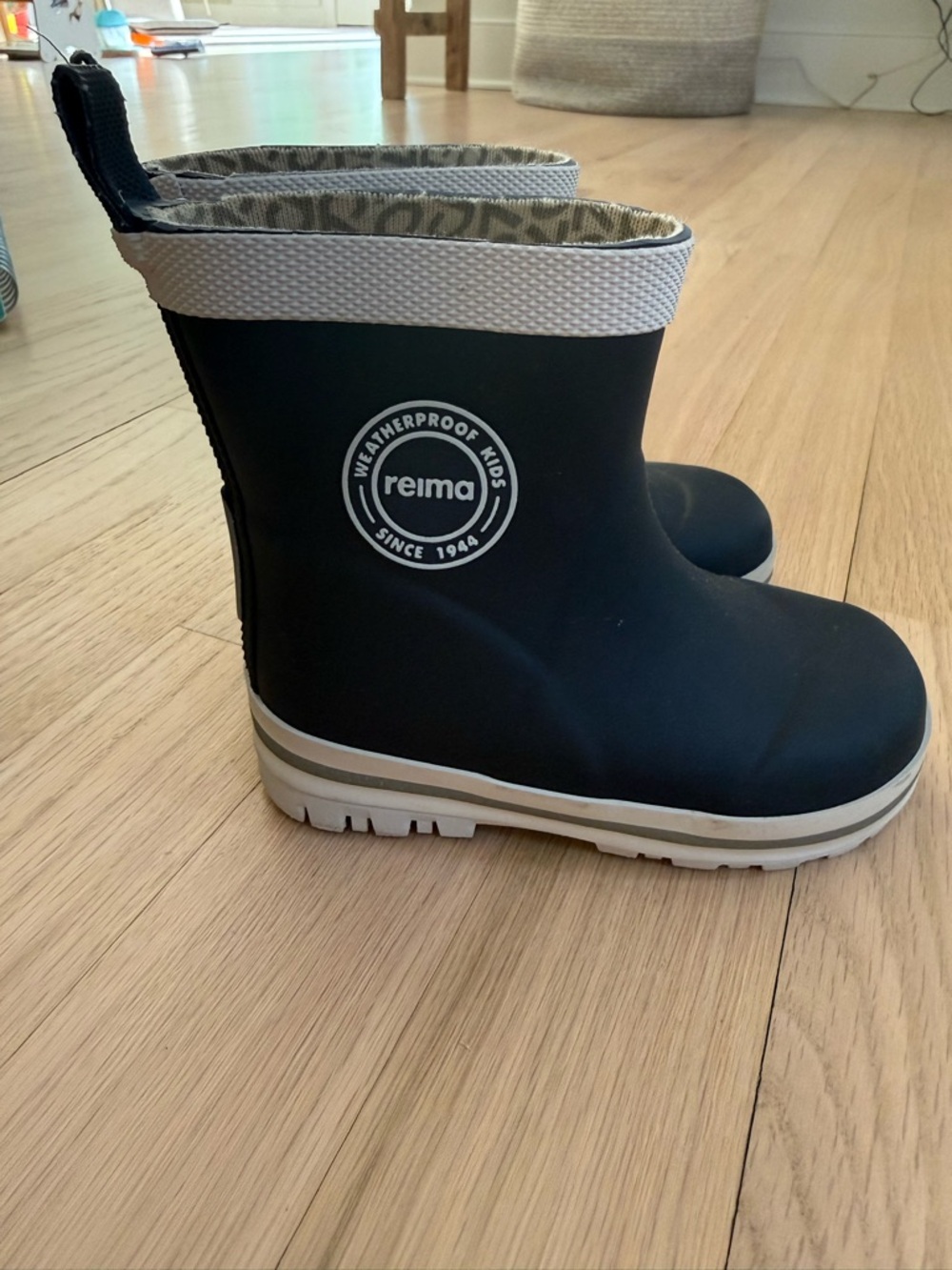 Reima Kids Waterproof Rain Boots in Navy Blue